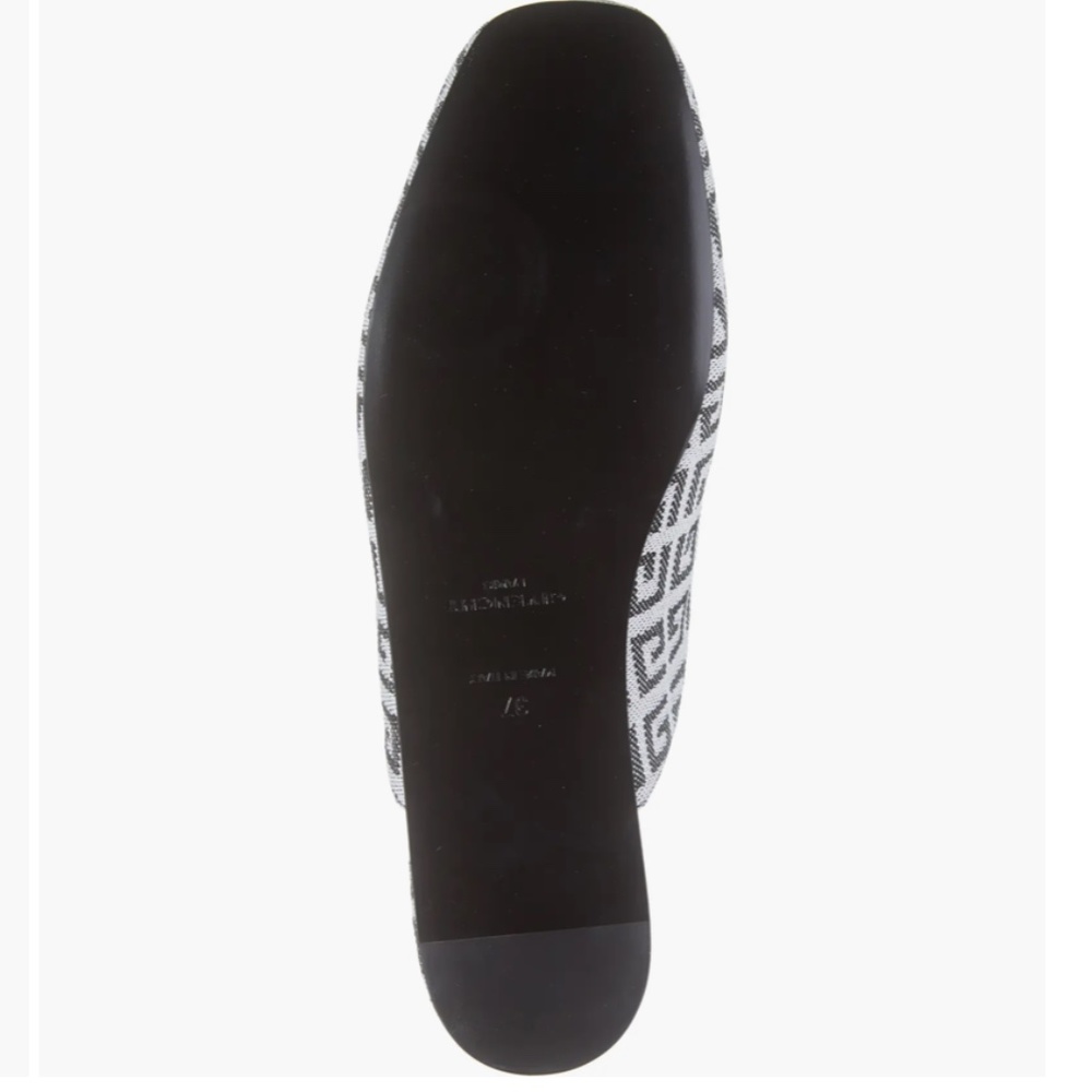 NIB $595 Givenchy Bedford 4G Logo Jacquard Mule in Black/White 7.5US / 37.5EU! - Picture 6 of 6